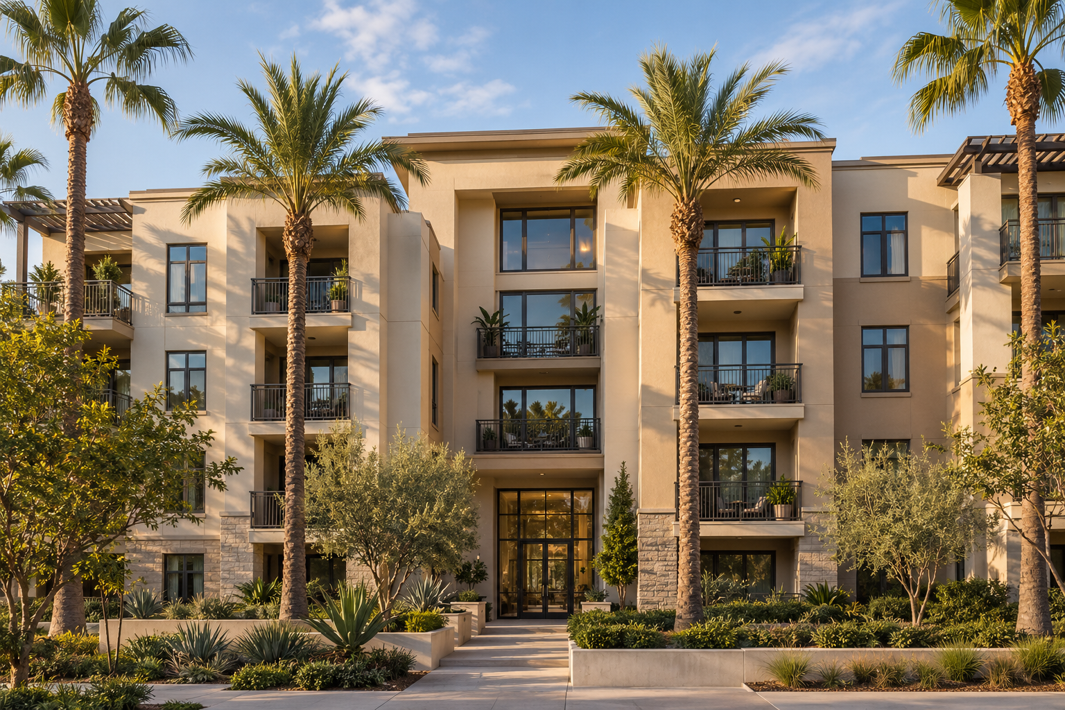 Contemporary multifamily real estate in Southern California